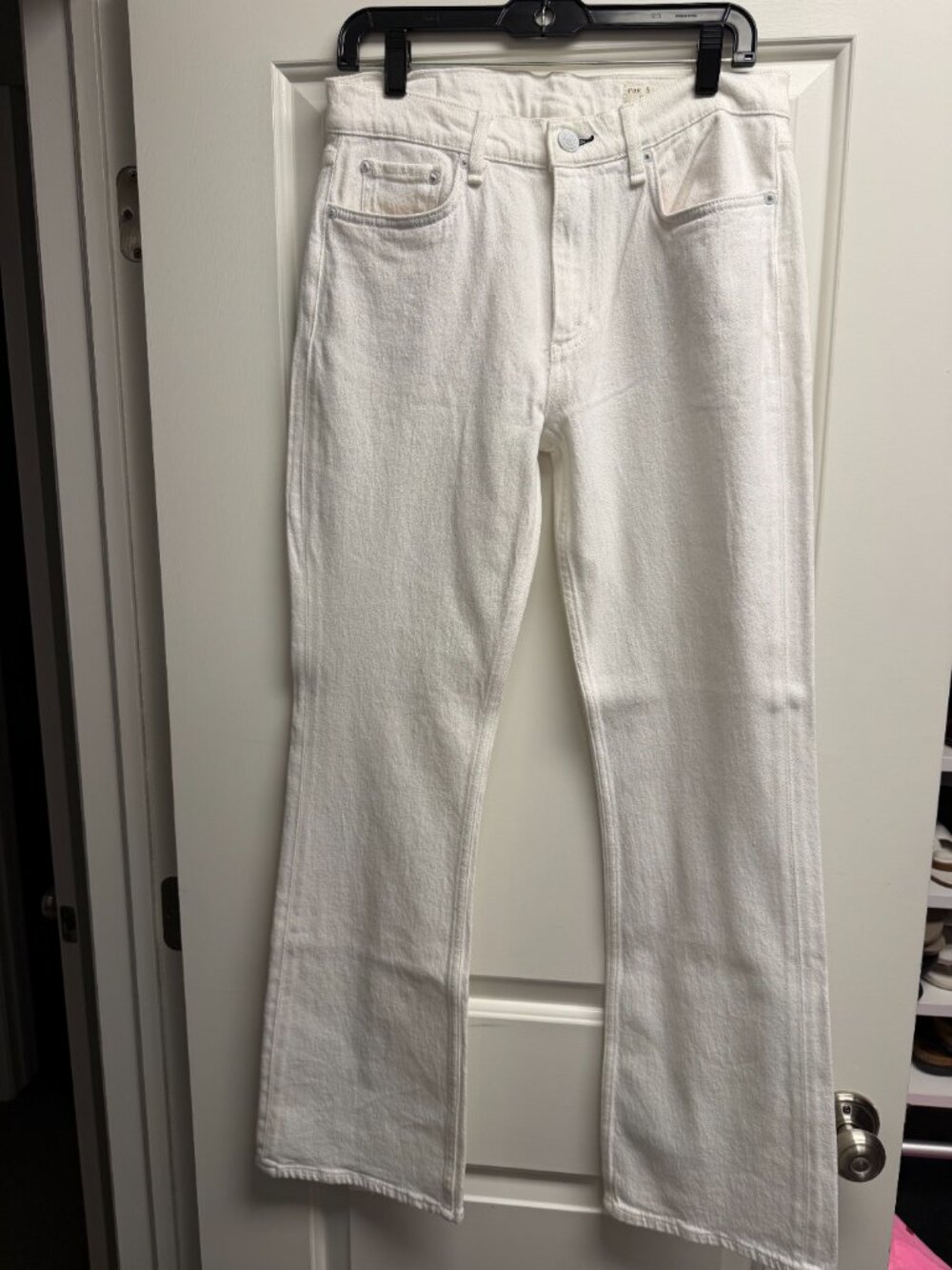 rag & bone Peyton Bootcut Mid-Rise Jeans 28 Optic White - Picture 2 of 6